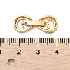 Brass Micro Pave Clear Cubic Zirconia Fold Over Clasps KK-C075-06G-3