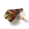 Natural Tiger Eye Perfume Bottle Pendants G-H285-01G-05-2