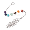 304 Stainless Steel Chain Macrame Pouch Empty Stone Holder Dowsing Pendulums PALLOY-JF02878-03-1