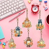 6Pcs DIY Diamond Painting Lantern Keychain Kits PW-WG73926-01-2