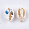 Printed Cowrie Shell Beads SHEL-S276-12B-2