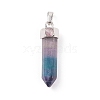 Natural Bullet Fluorite Pointed Pendants X-G-E308-C11-2