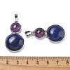 Dyed Natural Lapis Lazuli & Natural Amethyst Pendants G-G147-06P-04-3