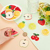 AHADERMAKER 24Pcs 8 Styles Fruit Theme Plastic Cabochons KY-GA0001-25-3