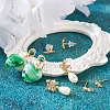 12Pcs 6 Style Brass Micro Pave Cubic Zirconia Stud Earring Findings KK-FW0001-10-8