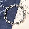 304 Stainless Steel Rhombus Link Chain Bracelets for Women Men BJEW-F488-66P-1