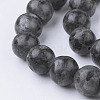 Natural Black Larvikite Bead Strands G-G735-57-12mm-3