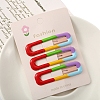 3Pcs Colorful Alloy Snap Hair Clips for Girl PW-WGB0C0F-03-1