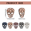 5Pcs 5 Colors Skull Cloth Sew on Appliques DIY-FG0003-92-2