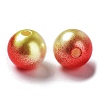 Rainbow ABS Plastic Imitation Pearl Beads OACR-Q174-3mm-15-2