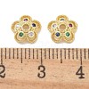 Rack Plating Brass Micro Pave Cubic Zirconia Bead Caps KK-K293-23A-G-2