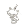 Brass Pendant Cabochon Settings KK-S521-17H-P-2