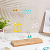 Transparent Acrylic Slant Back Earring Display Stands FIND-WH0152-30-4