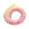 Transparent Painted Glass Beads Strands DGLA-A034-T8mm-A07-5