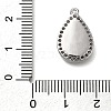 Rack Plating Brass Micro Pave Clear Cubic Zirconia Pendant Cabochon Settings KK-NH0001-16P-3