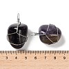 Natural Amethyst Copper Wire Wrapped Pendants G-G104-04A-3