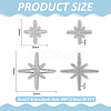 80Pcs 2 Styles Star Polyester Computerized Embroidery Iron on/Sew on Patches PATC-ME0001-17B-2