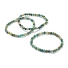 Natural Moss Agate Beaded Stretch Bracelets BJEW-D446-A-44-7