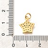 Brass Micro Pave Clear Cubic Zirconia Pendants KK-Q040-01K-G-3