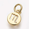 Brass Charms ZIRC-E152-39L-G-RS-1