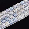 Electroplate Transparent Glass Beads Strands X-EGLA-N017-03A-1