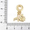 Rack Plating Brass European Dangle Charms KK-P287-32B-G-3