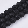 Spray Painted Natural Lava Rock Beads Strands LS-G-N0324-B-01-1