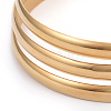 Fashion PVD Vacuum Plating 201 Stainless Steel Bangle Sets BJEW-L664-024C-G-1-2