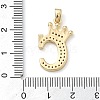 Rack Plating Brass Micro Pave Cubic Zirconia Pendants KK-D535-01C-RS-3