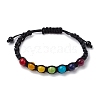 7 Chakra Gemstone Braided Bead Bracelets BJEW-JB11027-3