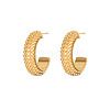 Elegant European Style Stainless Steel Gold-Plated Women's Earrings WS1374-7-1