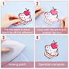 2 Sets 2 Style Polyester Embroidery Clothing Patches DIY-HY0001-14-4