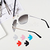 DELORIGIN 20 Pairs 5 Colors Arrow Silicone Eyeglasses Ear Grips Sleeve Holder AJEW-DR0001-20-5