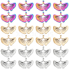 DICOSMETIC 24Pcs 3 Colors 304 Stainless Steel Pendants STAS-DC0012-09-1