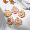 Golden Plated Alloy Enamel Charms ENAM-S118-07G-5