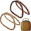 CHGCRAFT 4Pcs 2 Colors Bamboo Bag Handle FIND-CA0002-52B-1