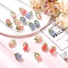 6Pcs 3 Colors Transparent Acrylic Pendants SACR-YW0002-09-4