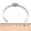 304 Stainless Steel Blank Cuff Bangle Bases with Flat Round Tray SA-CBA82C8-04B-P-3