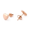 6 Pairs 304 Stainless Steel Heart Stud Earrings for Women EJEW-A067-21-3