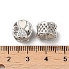 Brass Cubic Zirconia Enamel European Beads KK-K275-06P-3