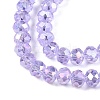 Electroplate Glass Beads Strands X-EGLA-A044-T6mm-B17-4