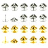 50Pcs 2 Colors Brass Butterfly Clutches Pin Backs KK-CJ0002-54-9