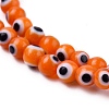 Handmade Evil Eye Lampwork Round Bead Strands X-LAMP-L055-4mm-03-3