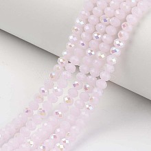 Electroplate Glass Beads Strands X-EGLA-A034-J4mm-L05