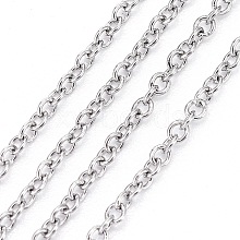 Tarnish Resistant 304 Stainless Steel Cable Chains CHS-F006-02A-P