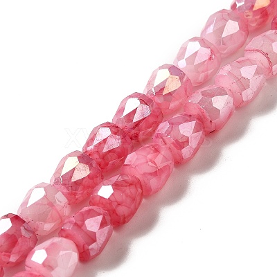 Electroplate Glass Beads Strand GLAA-G088-03-1