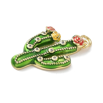 Brass Enamel Pendants KK-B155-21G-1