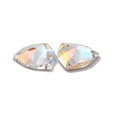 Rounded Triangle Shape Sew on Rhinestone RGLA-C001-11C-001LA-1
