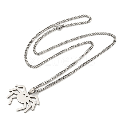 Non-Tarnish 201 Stainless Steel Pendant Necklaces for Man NJEW-Q336-02I-P-1