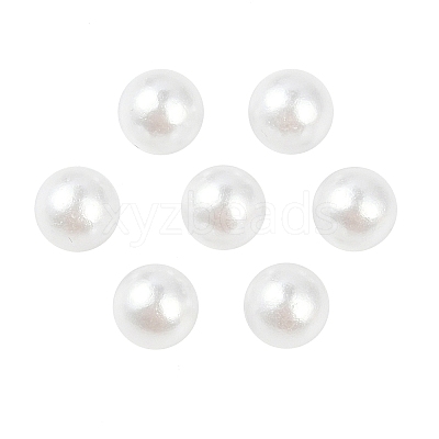 ABS Plastic Imitation Pearl Round Beads MACR-F033-8mm-24-1